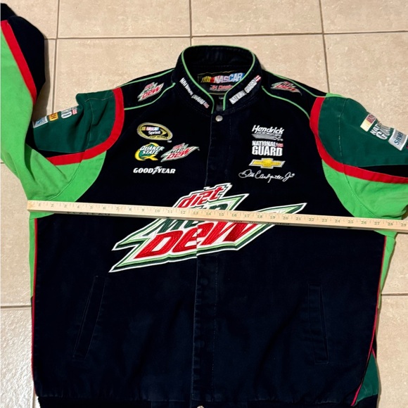Dale Earnhardt Jr Diet Mountain Dew NASCAR Jacket JH Designs Men's 3XL - Picture 10 of 16